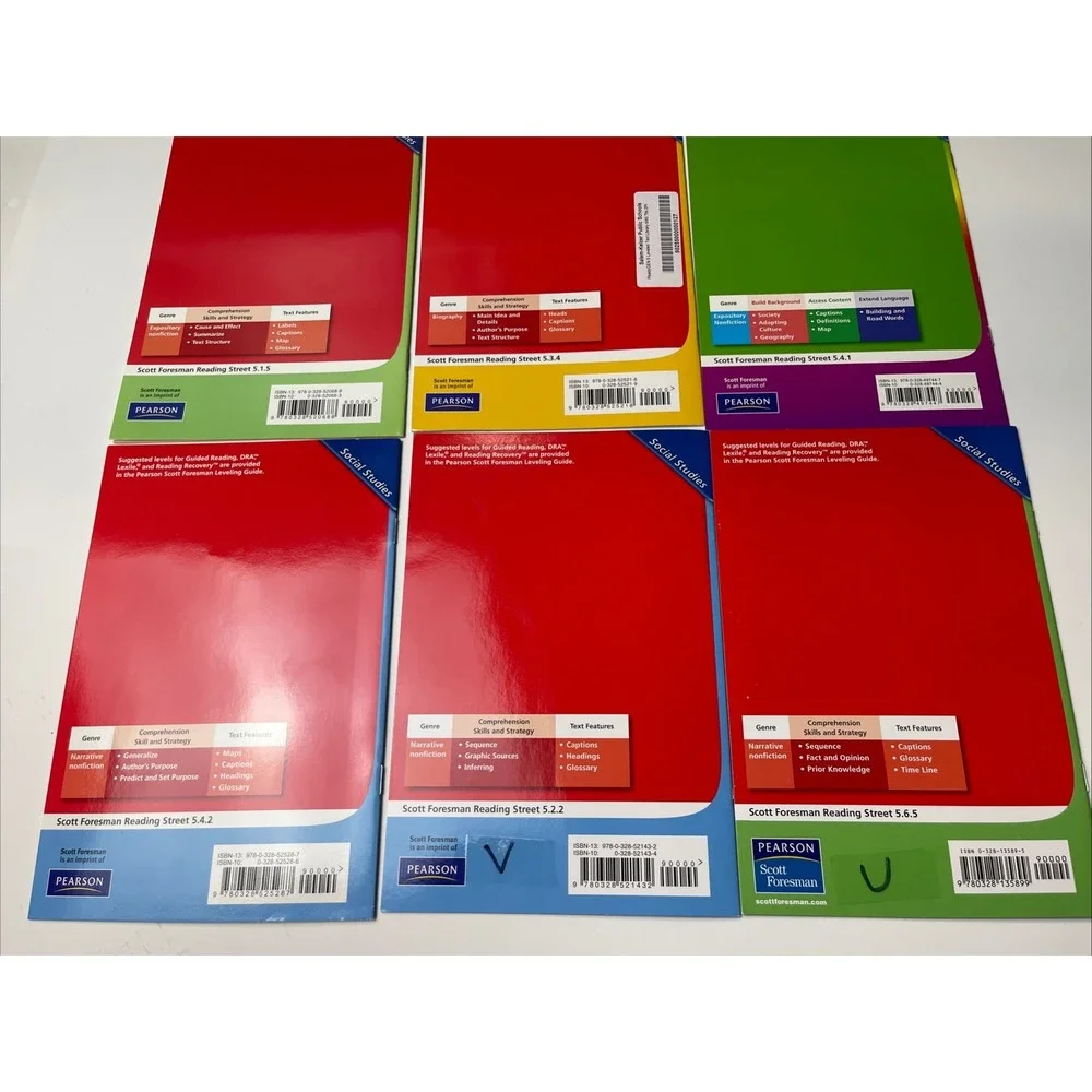 Scott Foresman Reading Street – Grade 5 Lot – 2 Science + 8 Social Studies